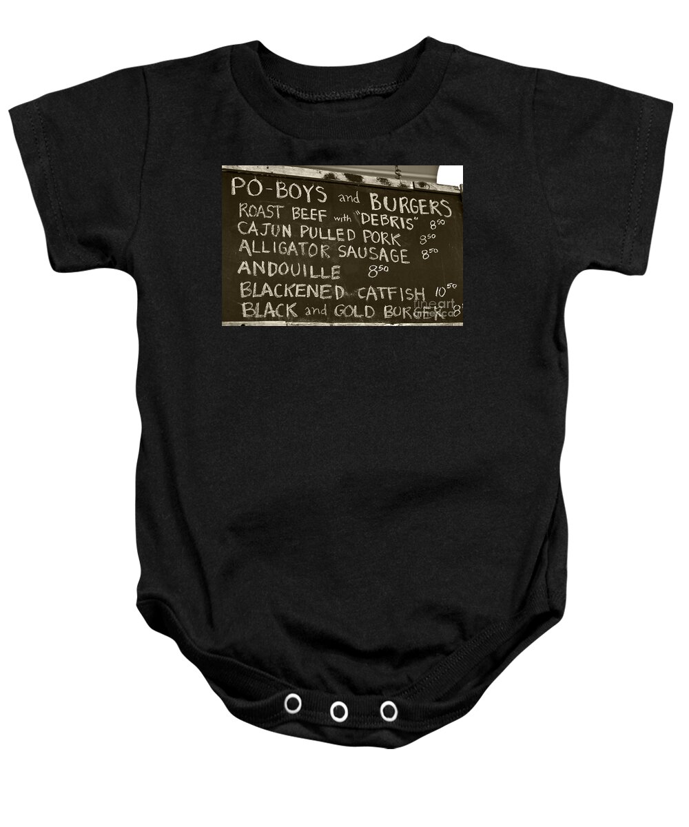 New Orleans Baby Onesie featuring the photograph Cajun by Leslie Leda