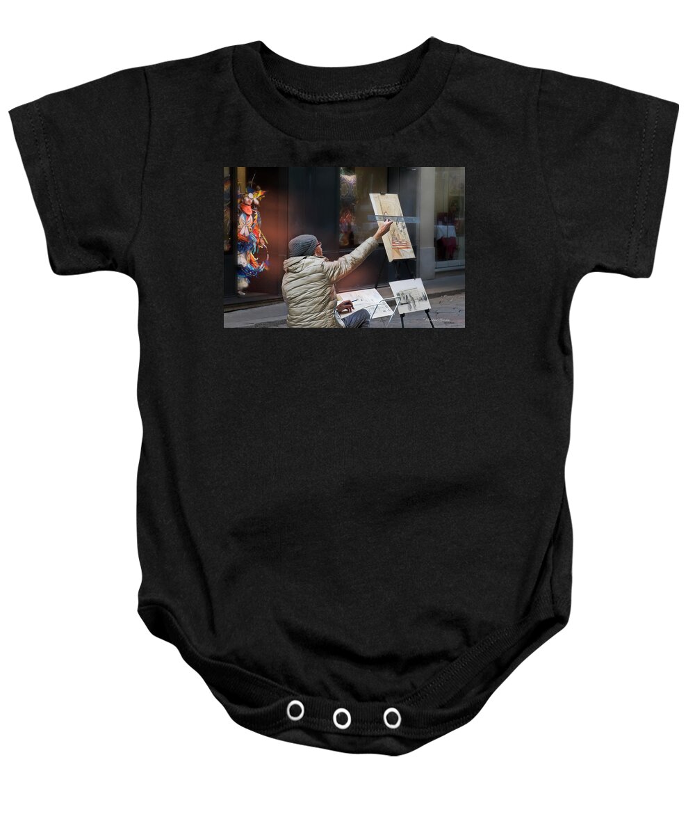 Graves Baby Onesie featuring the photograph Calculate the air with Navajo blower by Micah Offman