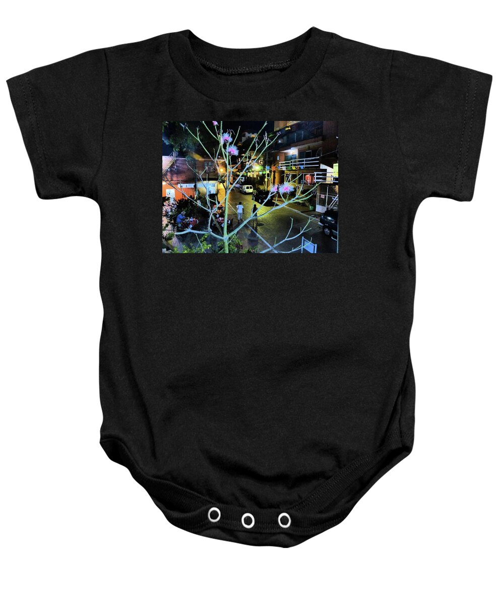 Zihuatanejo Baby Onesie featuring the photograph Calle Adelita by Rosanne Licciardi