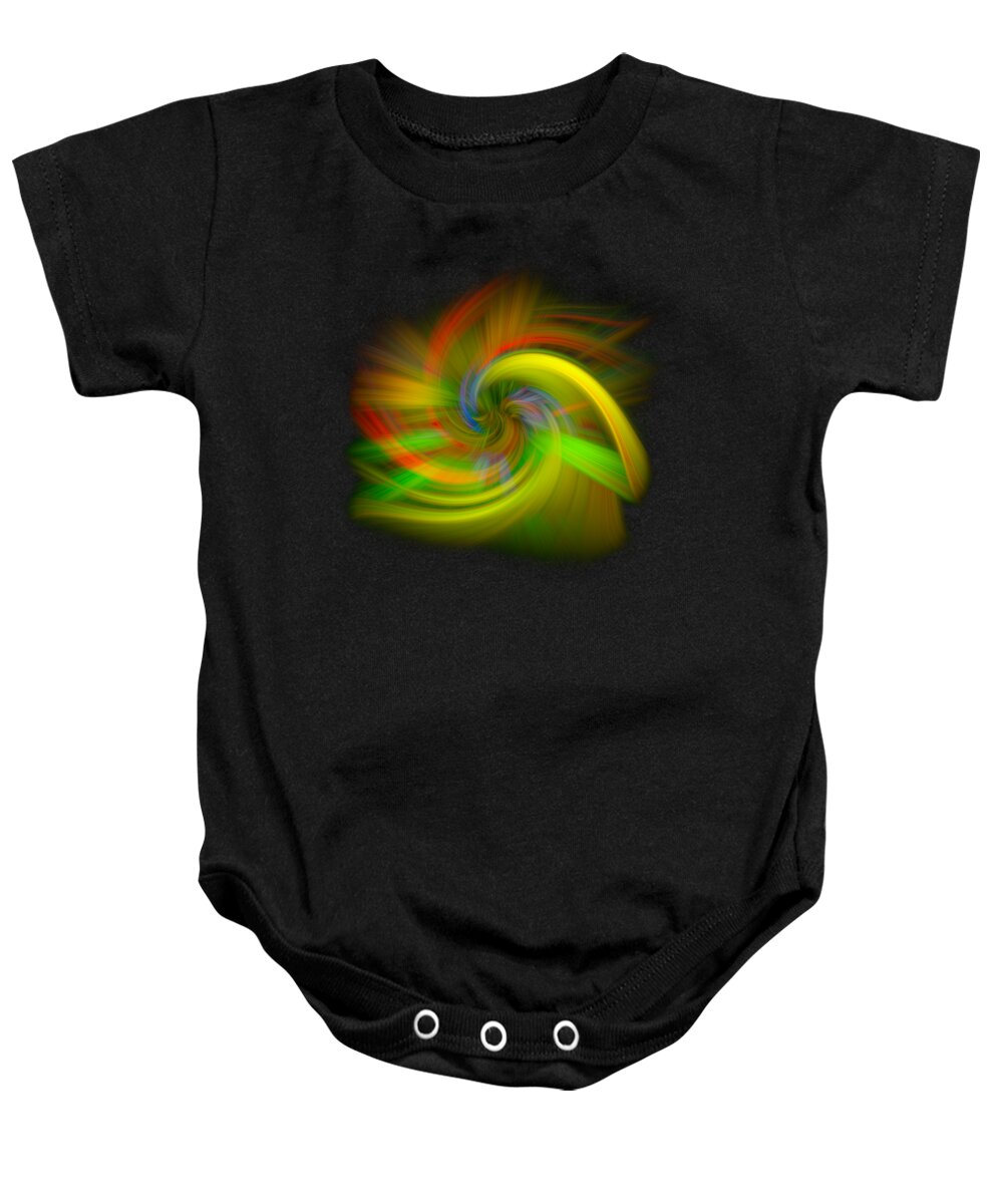 Abstract Baby Onesie featuring the photograph Candy Mountain Twirl by Debra and Dave Vanderlaan