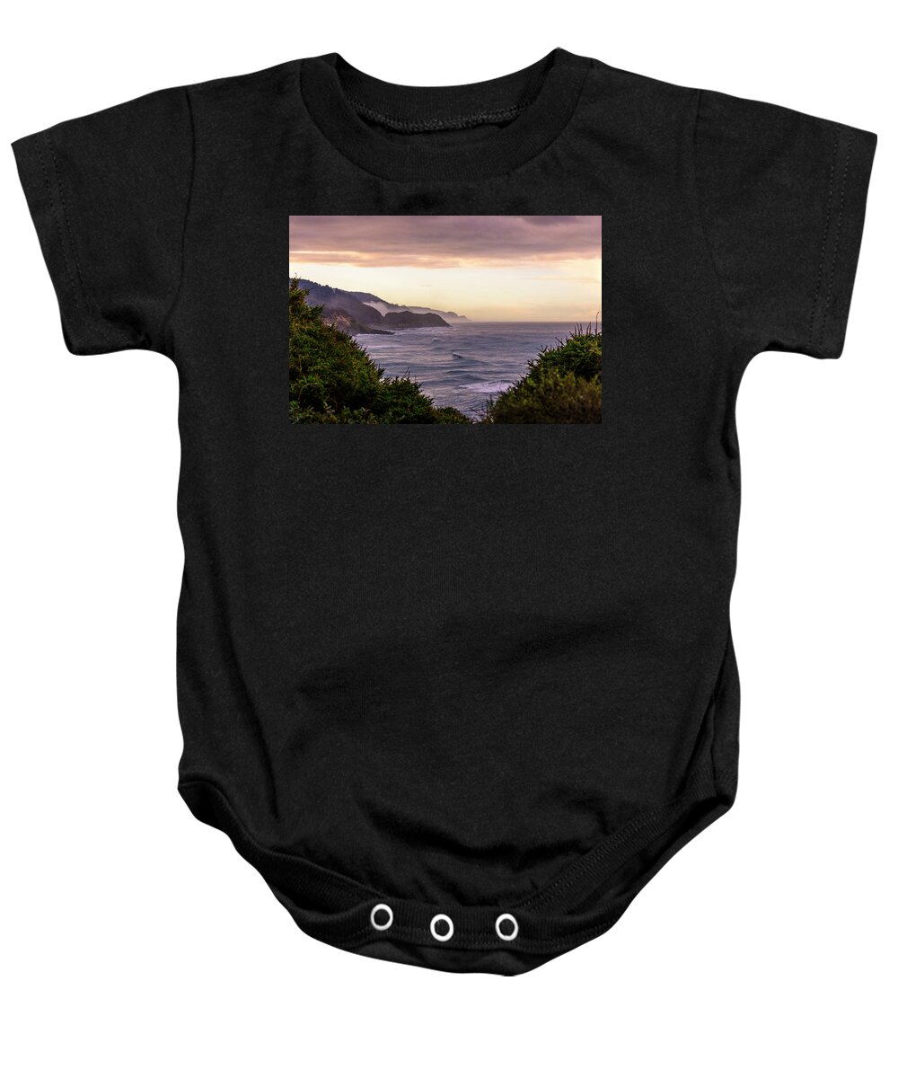  Baby Onesie featuring the photograph Cape Perpetua, Oregon coast by Bryan Xavier
