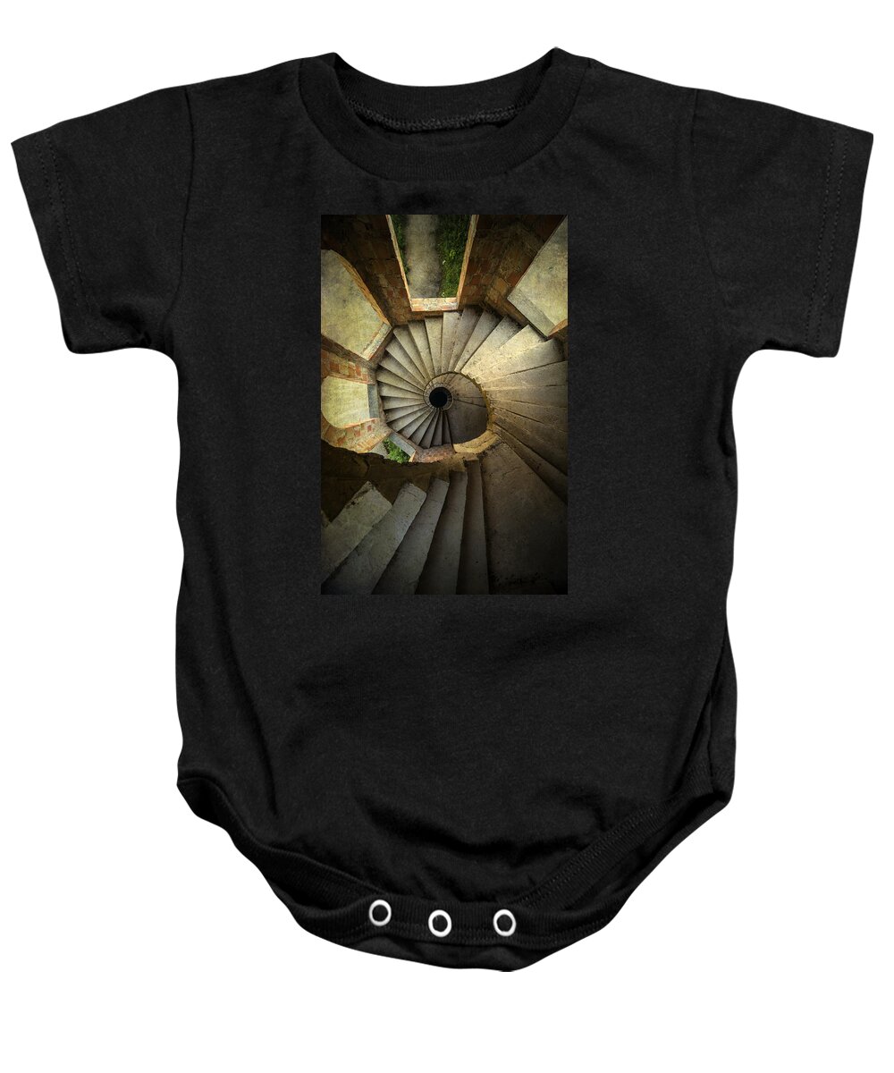 Architecture Baby Onesie featuring the photograph Castle of unfinished dreams by Jaroslaw Blaminsky
