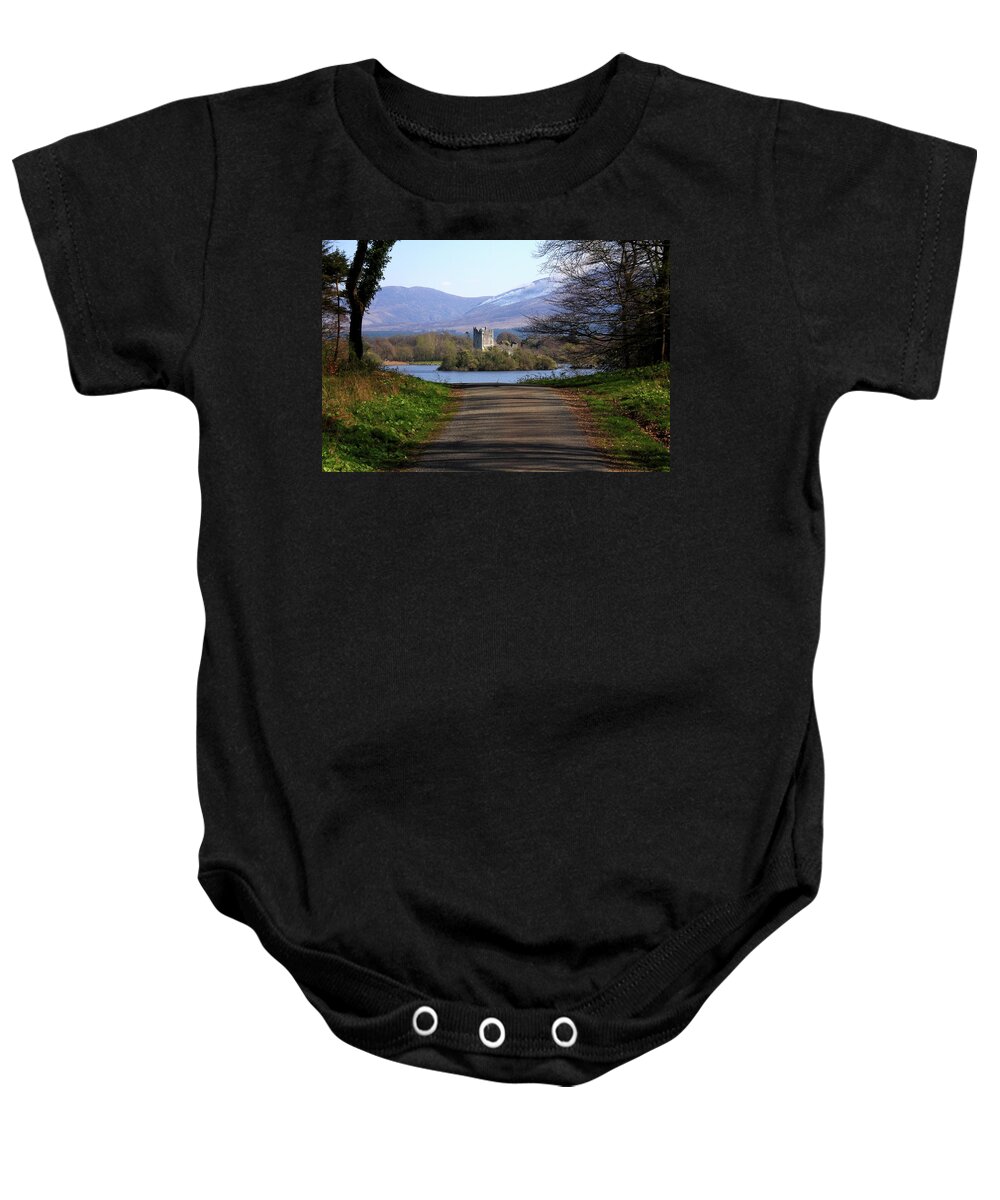 Castle Baby Onesie featuring the photograph Castle On The Lakes by Aidan Moran