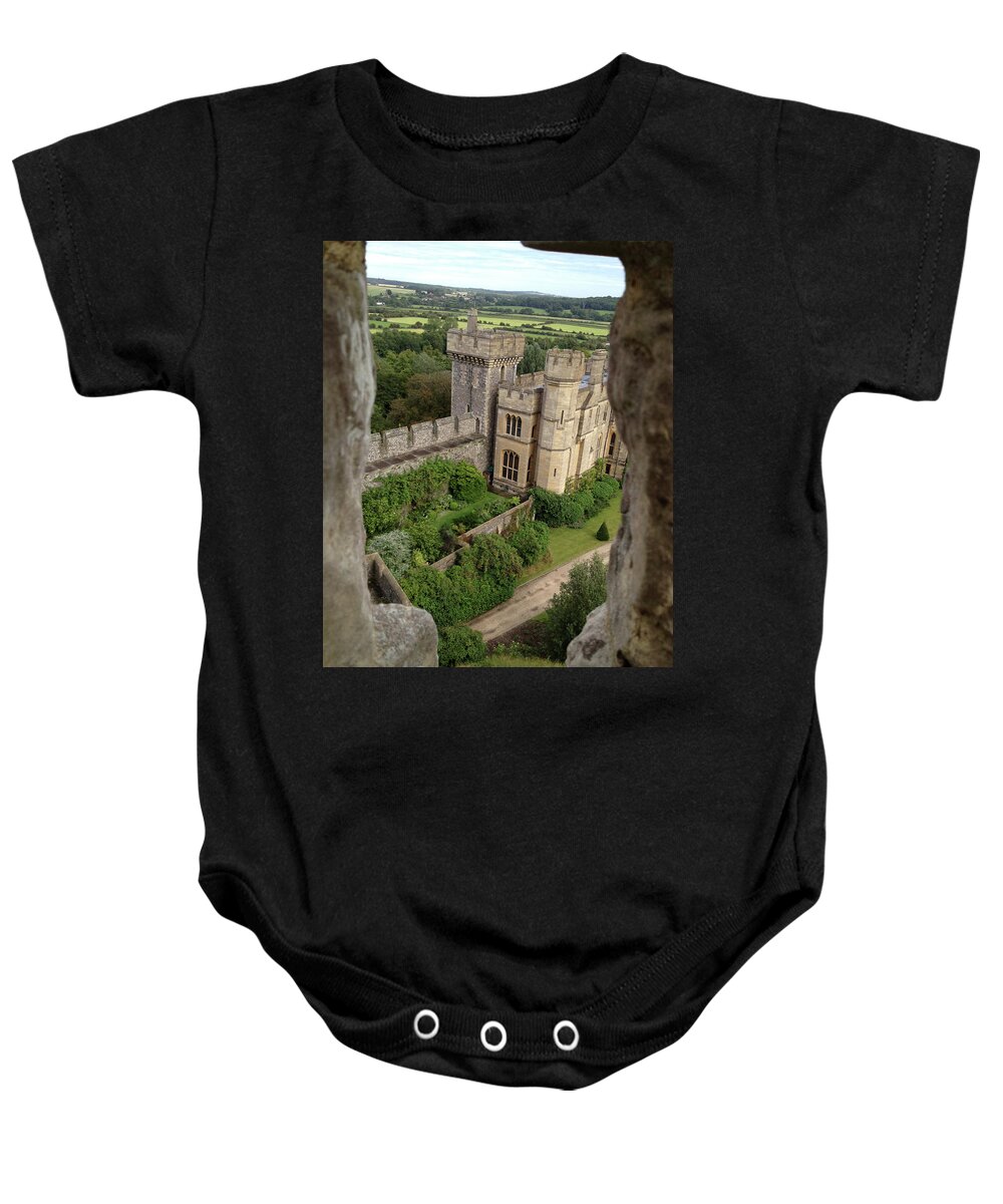 Photograph Baby Onesie featuring the photograph Castle Within a Frame by Nicole Parks
