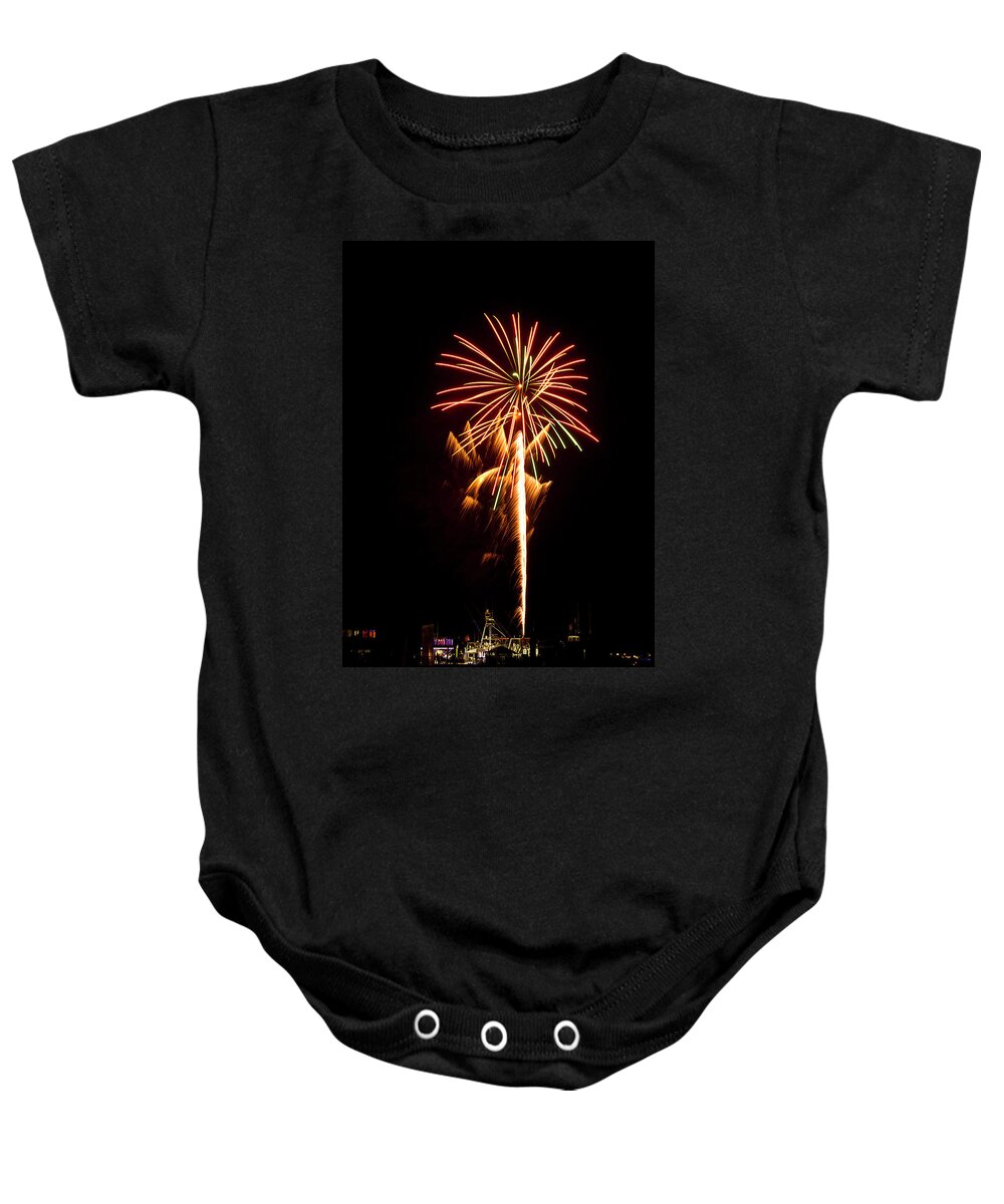 Fireworks Baby Onesie featuring the photograph Celebration Fireworks by Bill Barber
