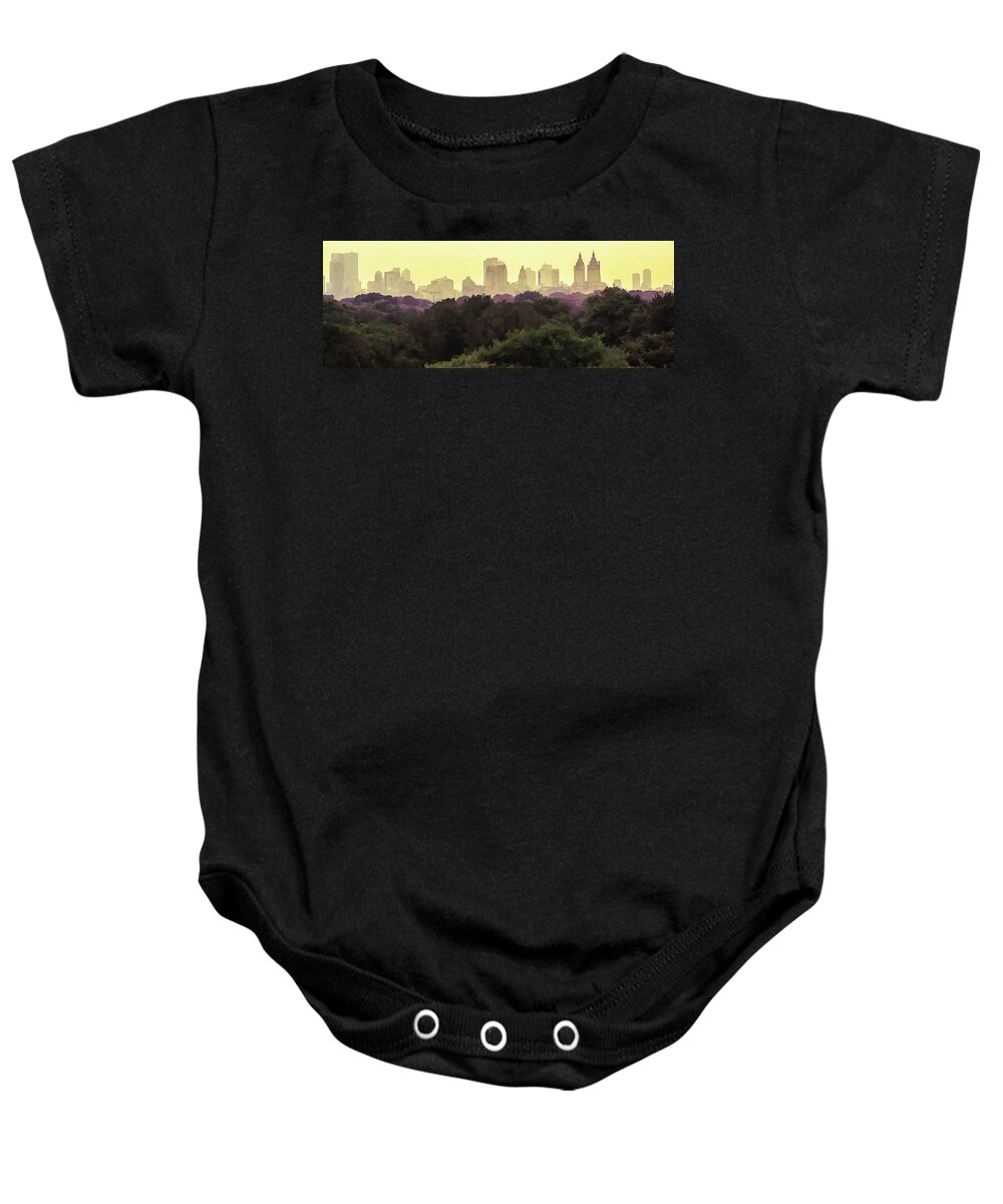 New York City Baby Onesie featuring the photograph Central Park Skyline by David Thompsen