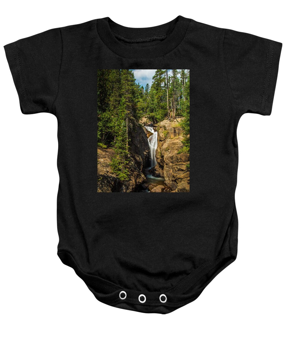 Colorado Baby Onesie featuring the photograph Chasm Falls by John Roach