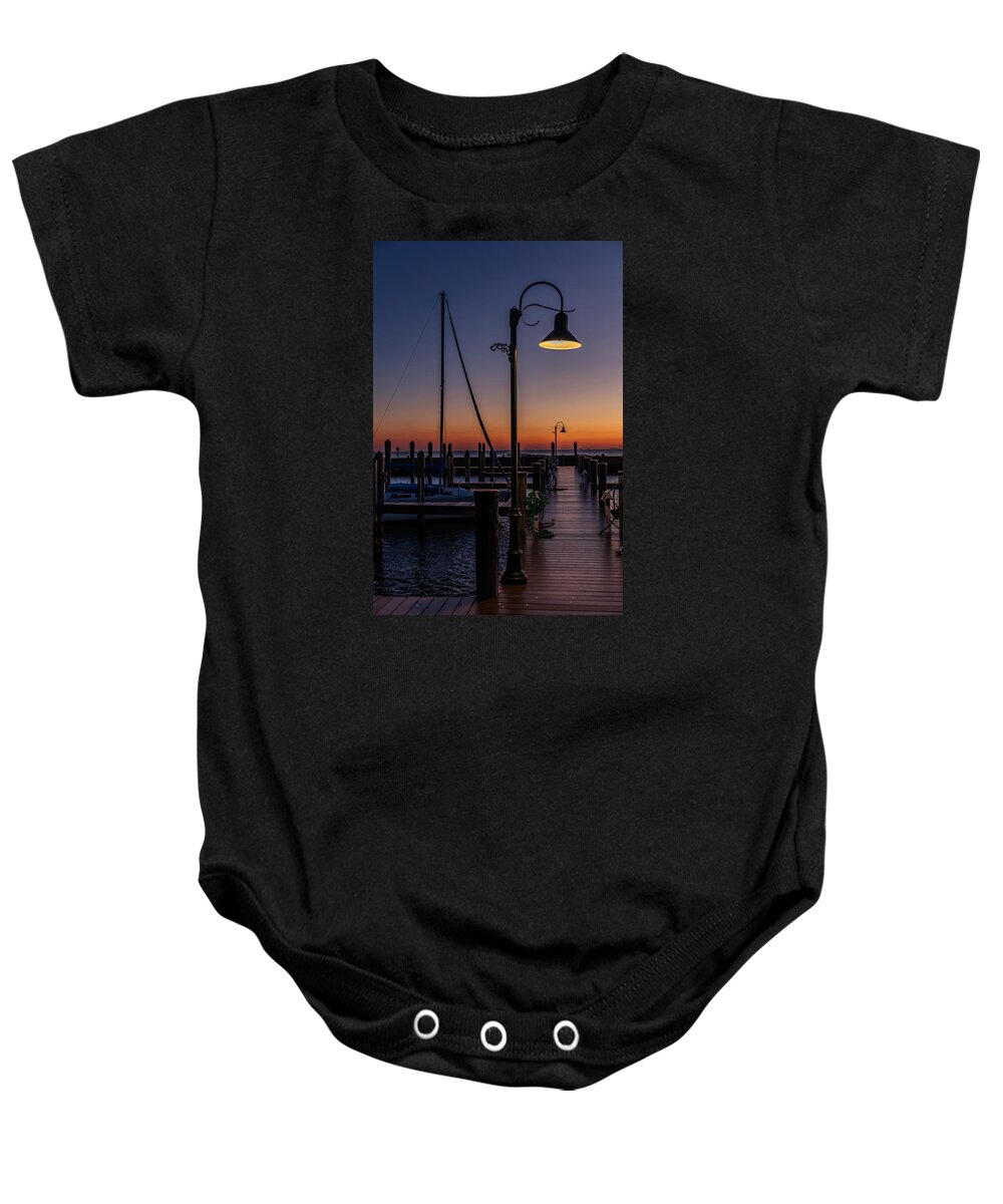 Art Baby Onesie featuring the photograph Chesapeake Light by Gary Migues
