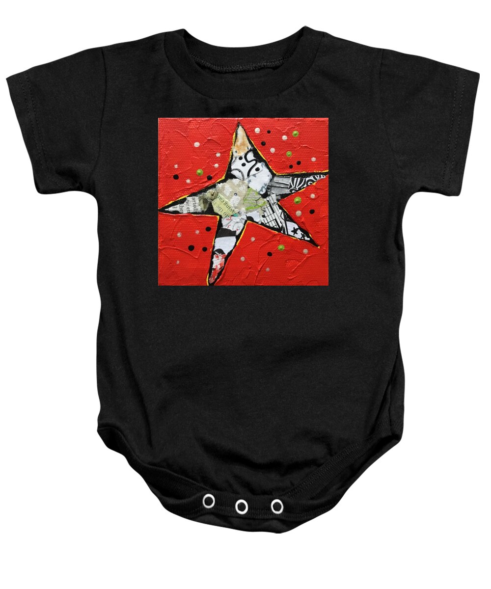 Christmas Baby Onesie featuring the painting Christmas 2017 by Phiddy Webb