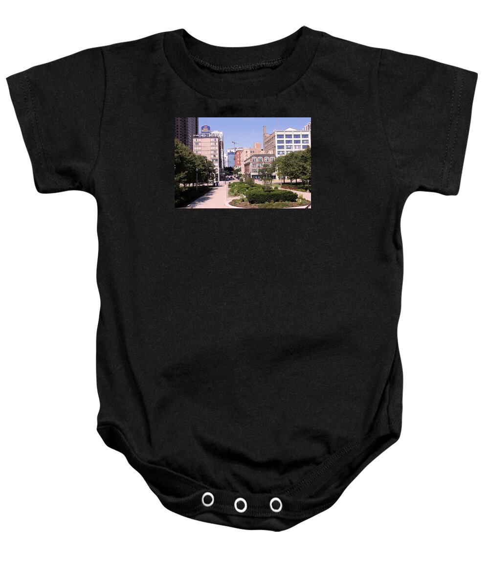 City Baby Onesie featuring the photograph City Street by Carolyn Ricks