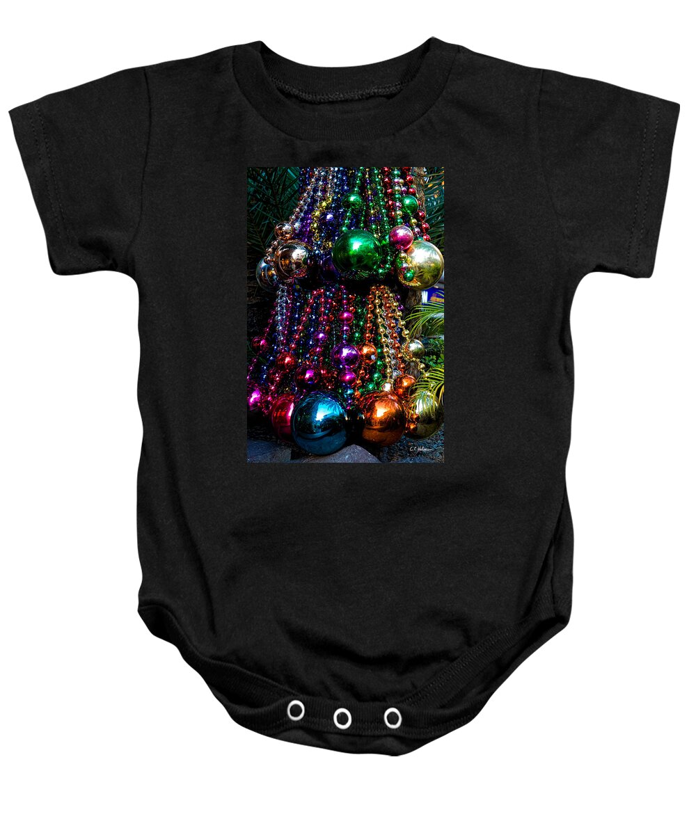 Necklace Baby Onesie featuring the photograph Colorful Baubles by Christopher Holmes