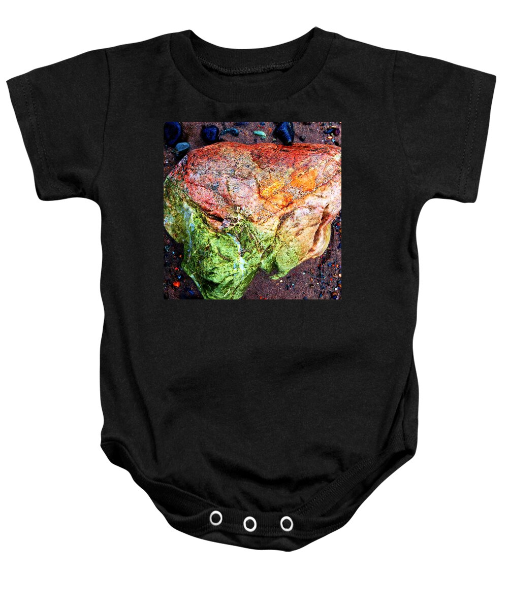 Stone Baby Onesie featuring the photograph Colorful stones IV by Cristina Stefan