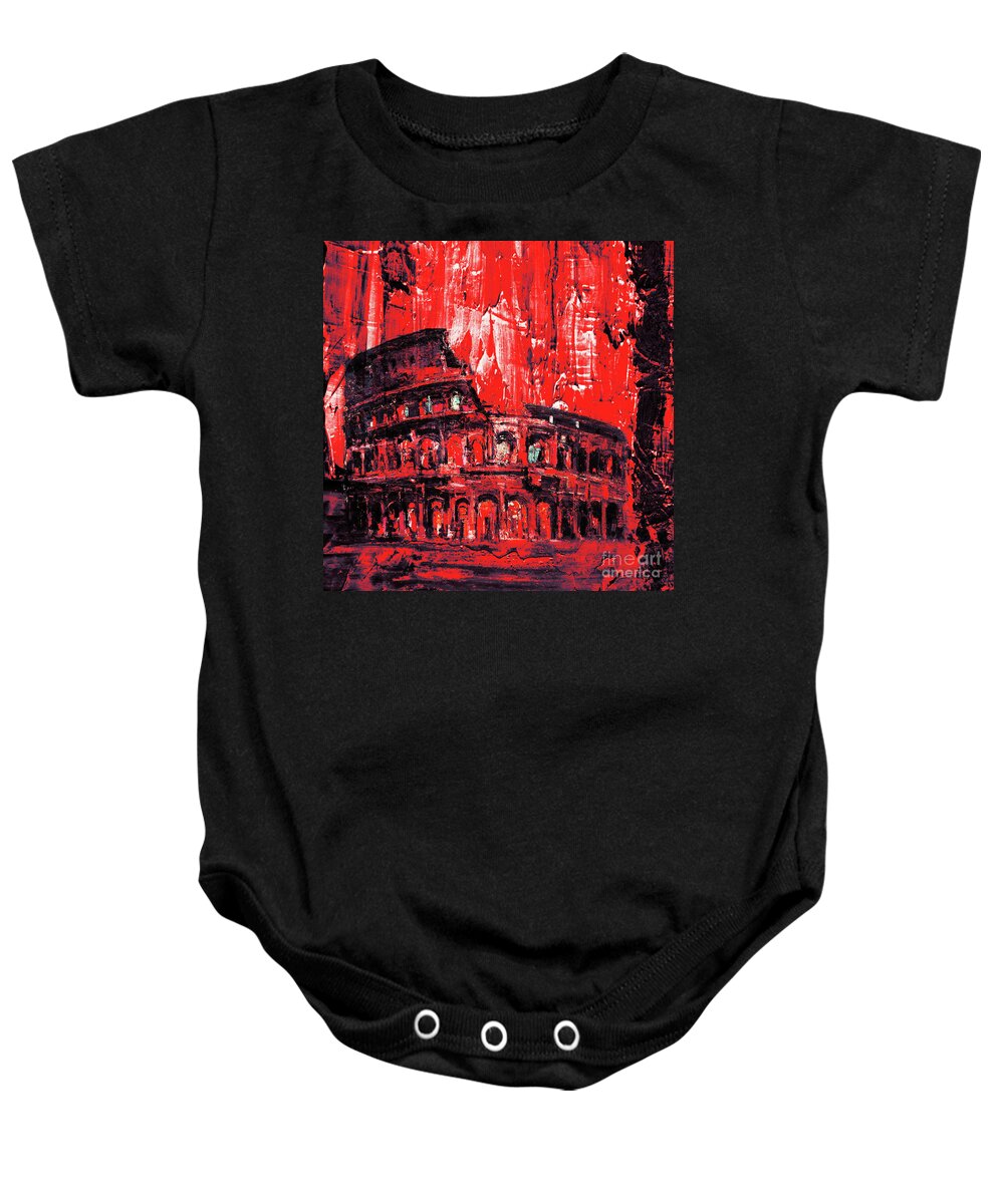 Colosseum Baby Onesie featuring the painting Colosseum Art by Gull G