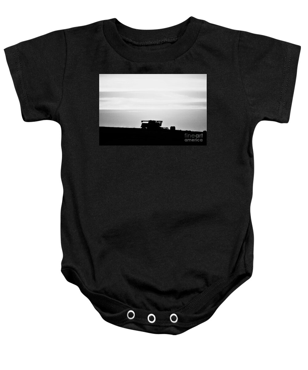 Combine Baby Onesie featuring the photograph Combine at the Ready by Merle Grenz