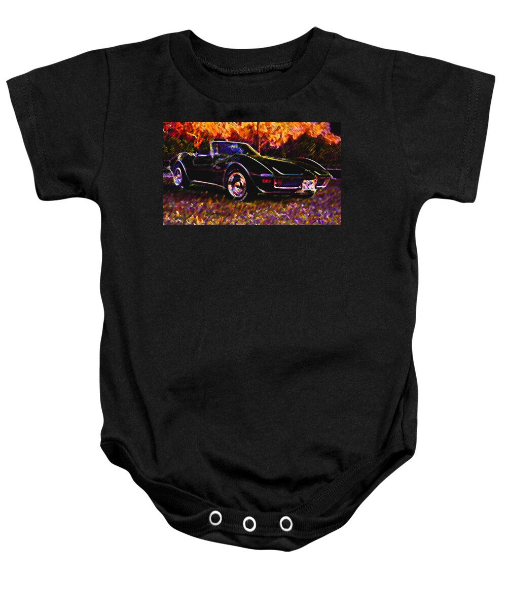 Corvette Baby Onesie featuring the photograph Corvette Beauty by Stephen Anderson