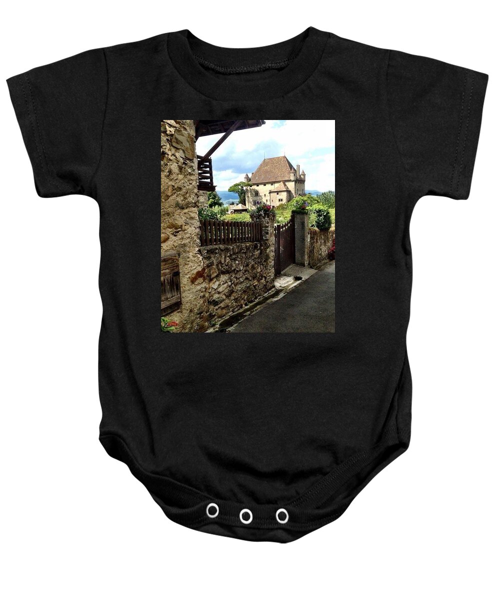 Annecy Baby Onesie featuring the photograph Country town euro by Lauren Serene