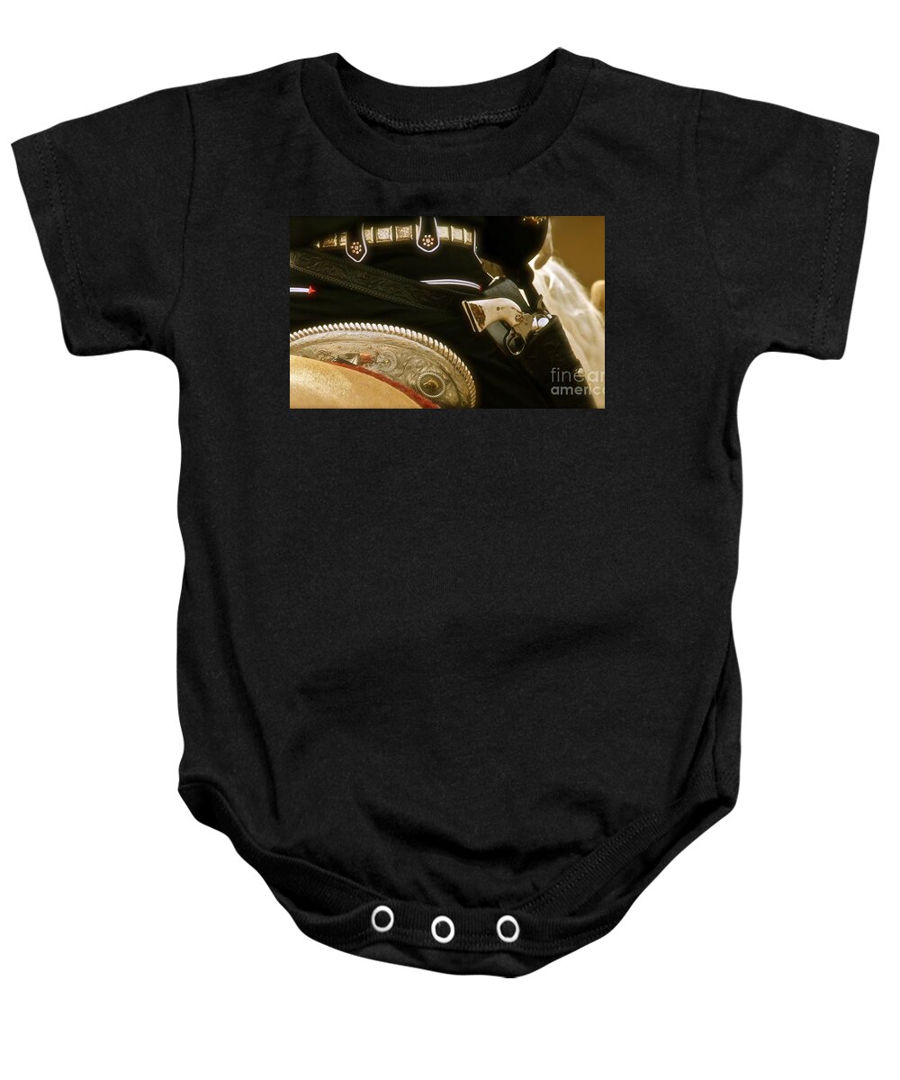 Texas Rangers Baby Onesie featuring the photograph Cowgirls Don't Cry 2016 by Gus McCrea