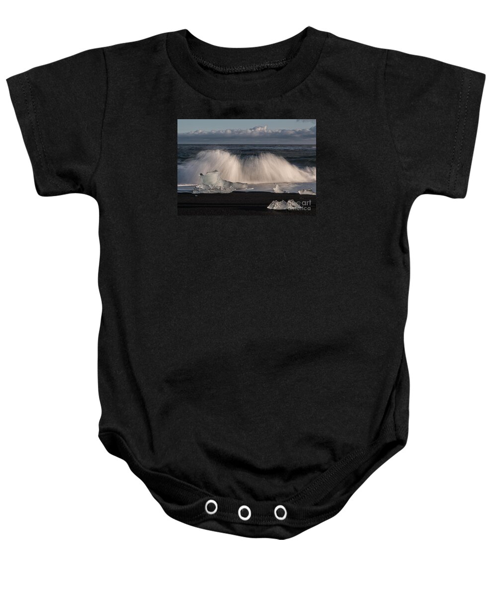 Iceland Baby Onesie featuring the photograph Crashing Waves by Patti Schulze