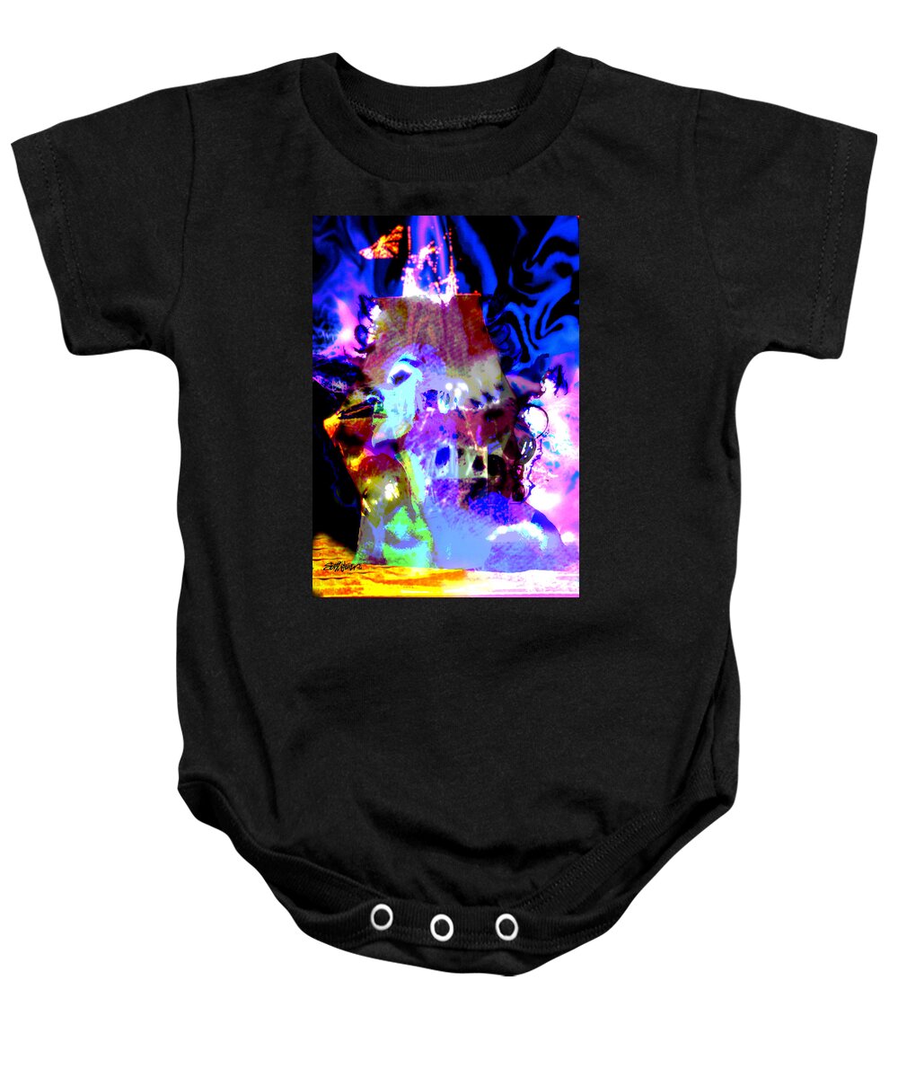 Sea Baby Onesie featuring the digital art Curse of the Sea Witch by Seth Weaver