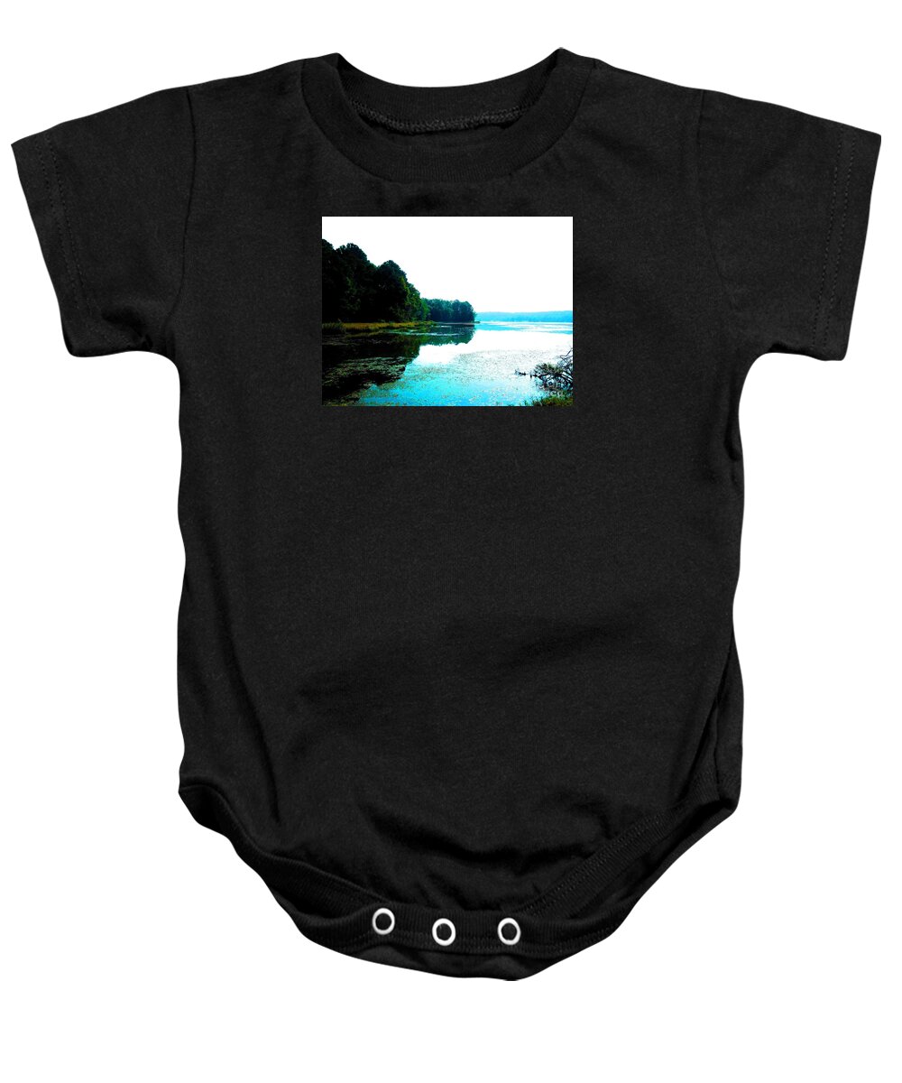 Dallas Baby Onesie featuring the photograph Dallas Bay by James and Donna Daugherty