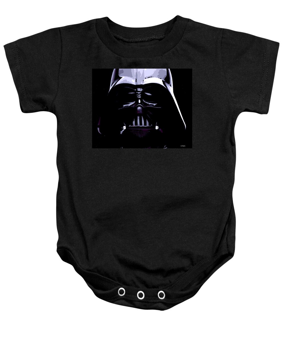 Darth Vader Baby Onesie featuring the photograph Dark Side by George Pedro