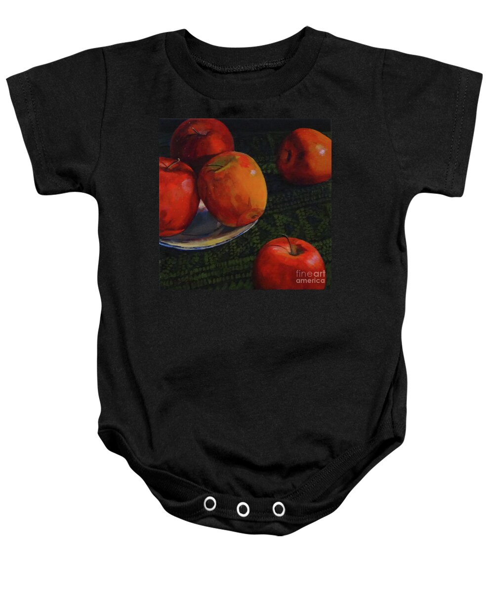 Still Life Baby Onesie featuring the painting Don't Worry About Fitting In by Joan Coffey