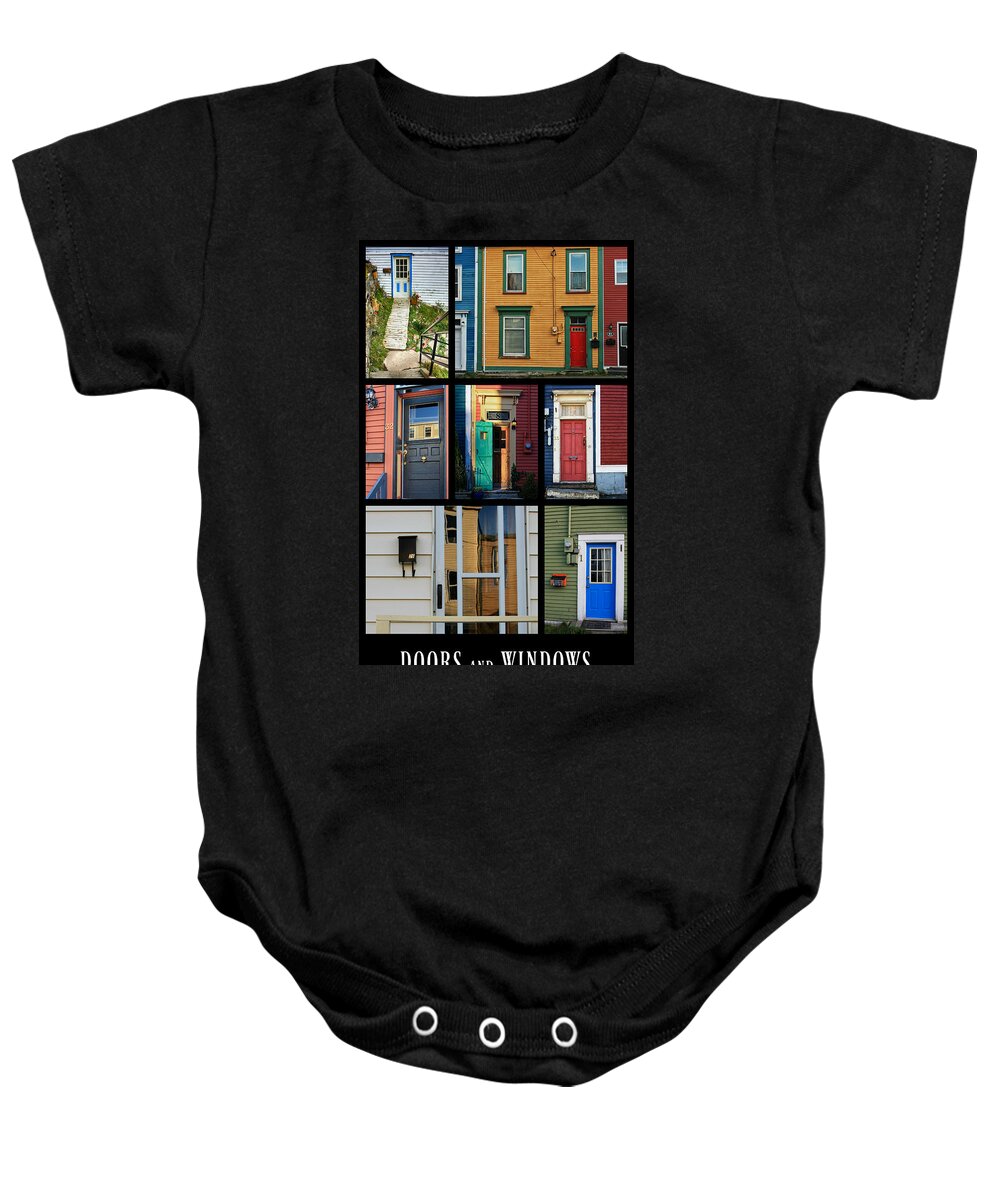 Doors Baby Onesie featuring the photograph Doors and Windows Newfoundland by Tatiana Travelways