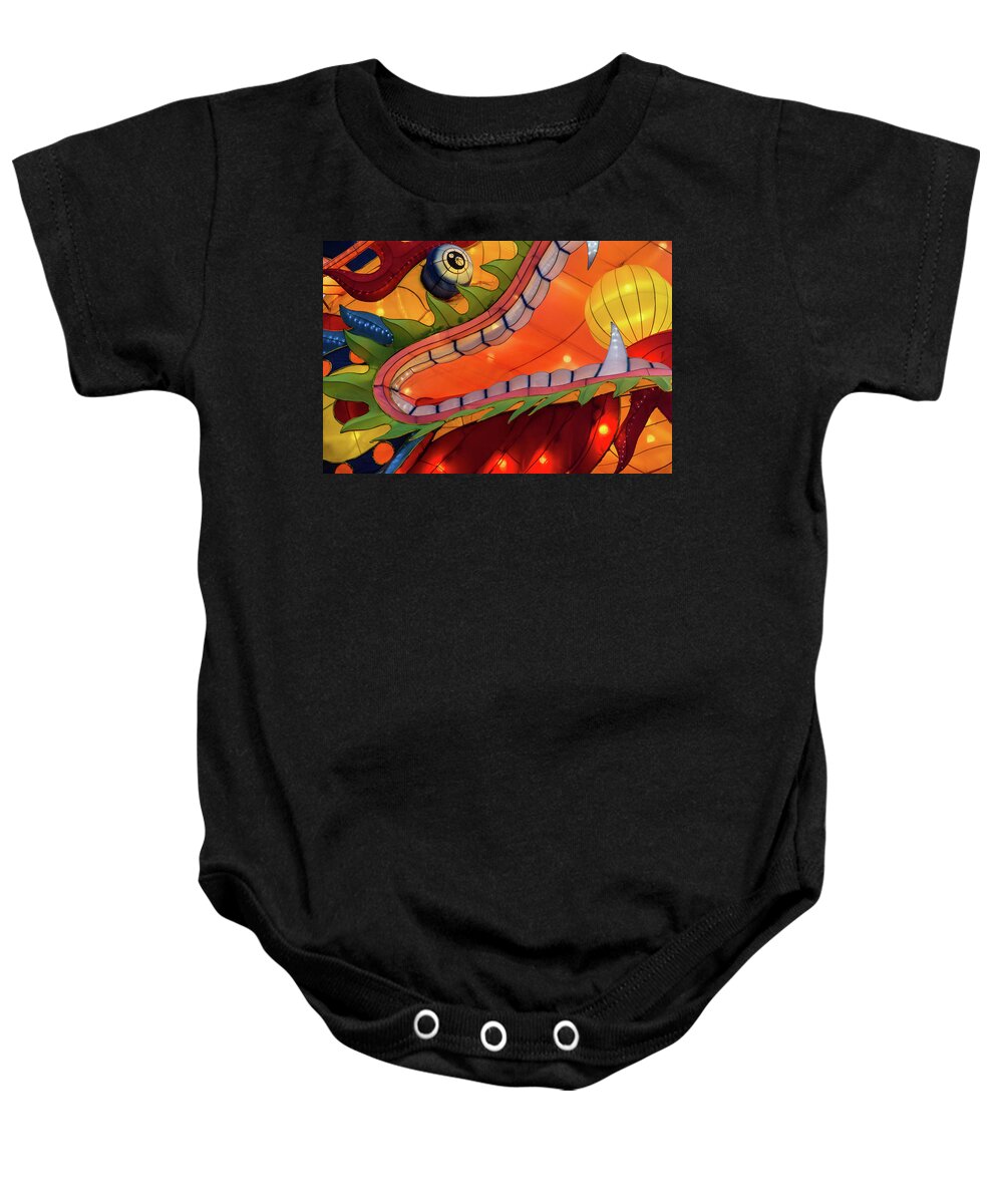 Abstract Baby Onesie featuring the photograph Dragon by Michael Nowotny