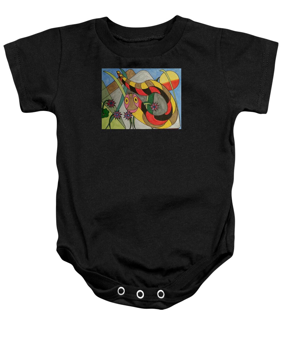 Geometric Art Baby Onesie featuring the glass art Dream 142 by S S-ray