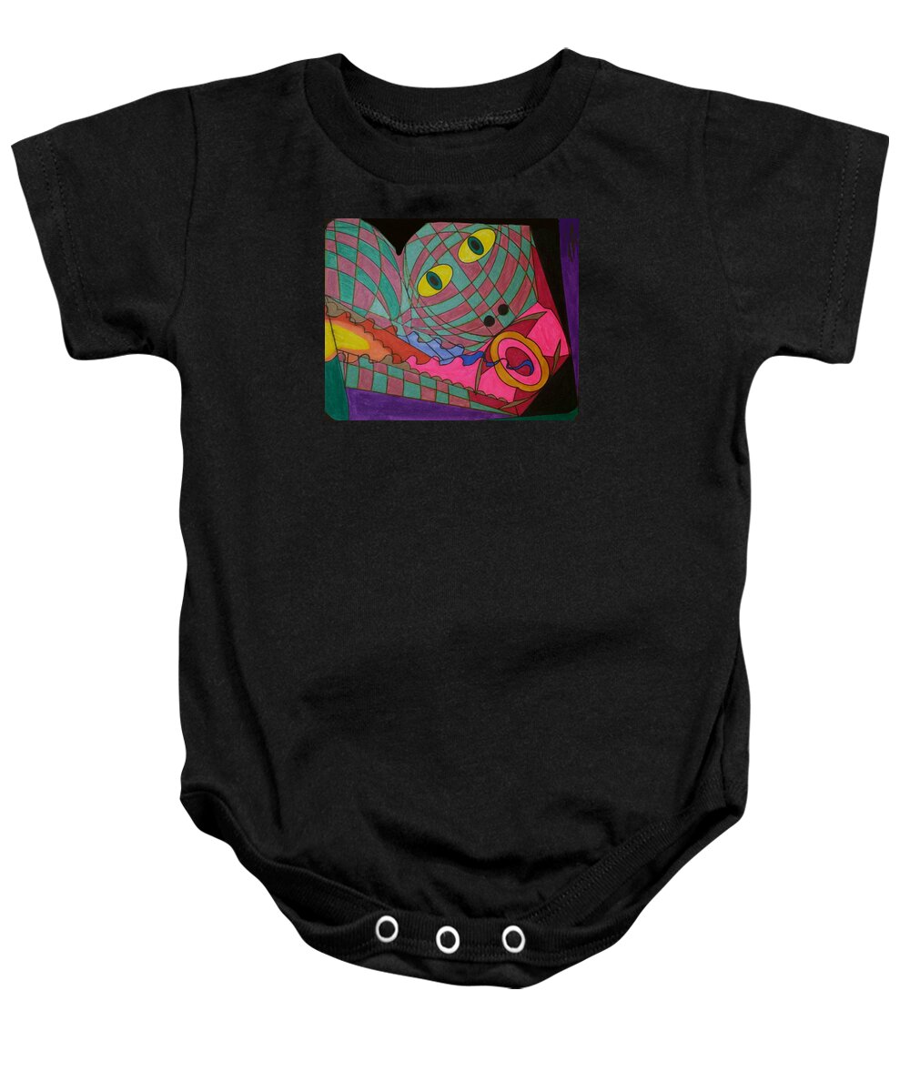 Geometric Art Baby Onesie featuring the glass art Dream 92 by S S-ray