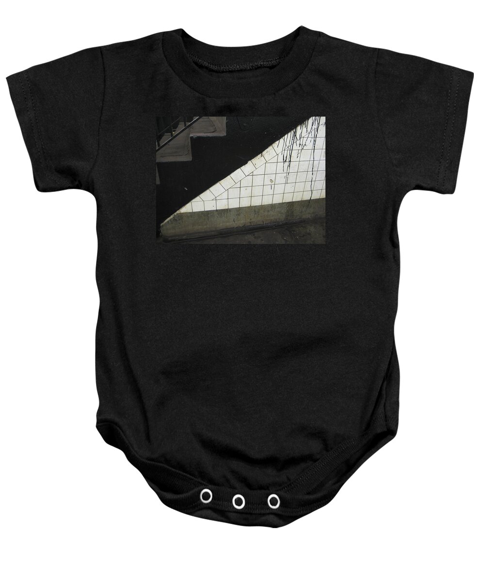 New York Baby Onesie featuring the photograph Dripping Stairs by Erik Burg