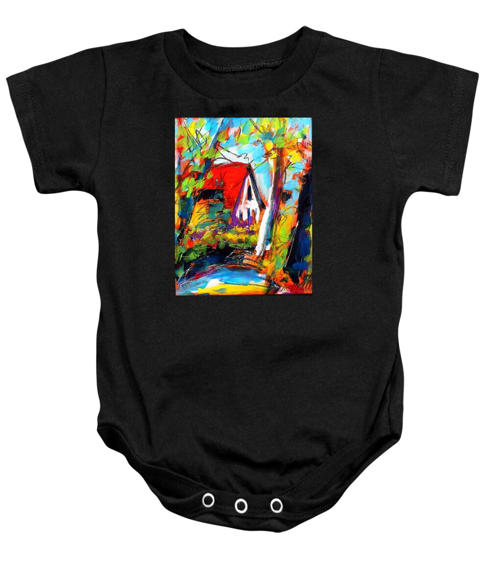 Painting Baby Onesie featuring the painting Driveway Revisited by Les Leffingwell