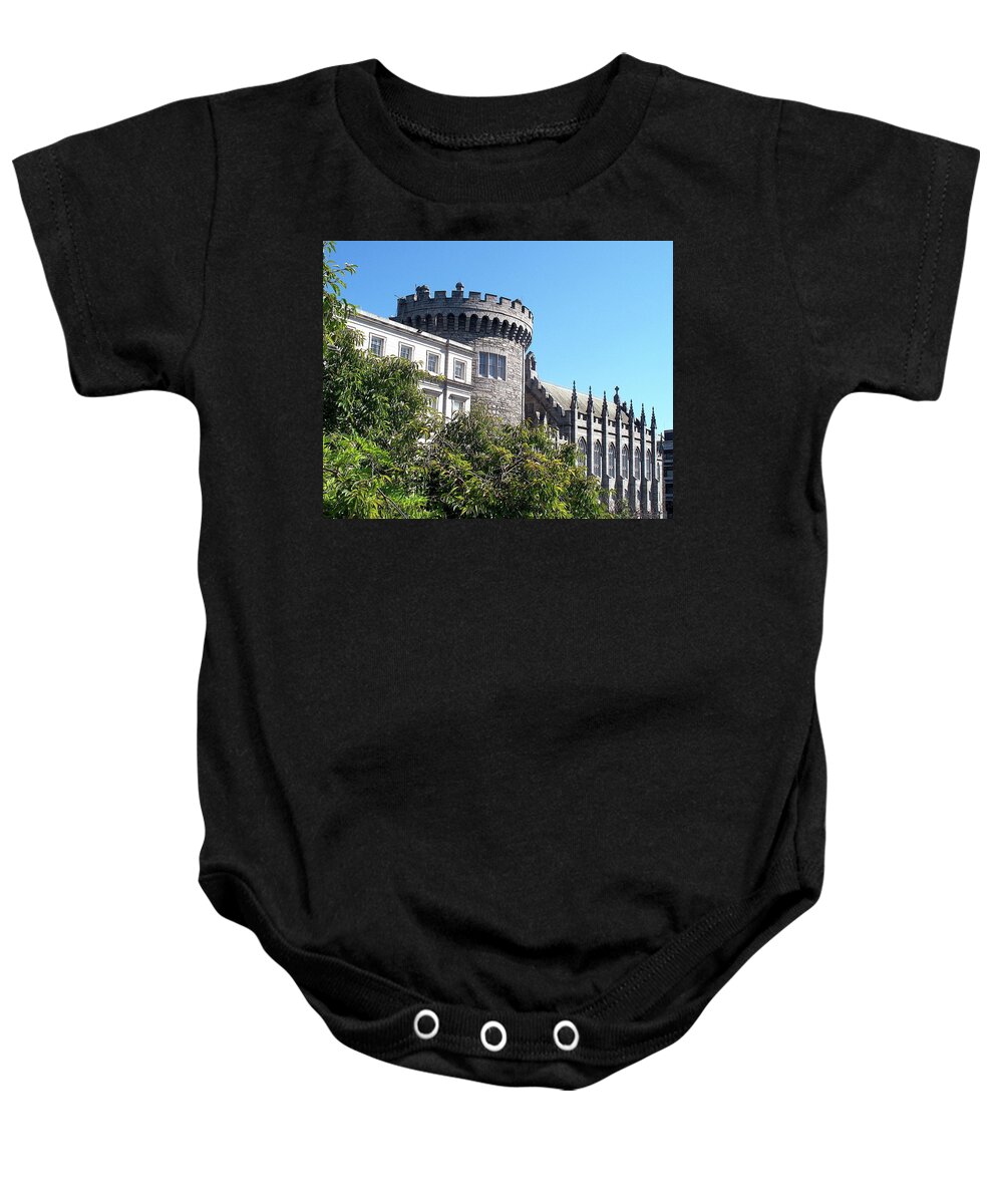 Dublin Castle Baby Onesie featuring the photograph Dublin Castle by Kenlynn Schroeder