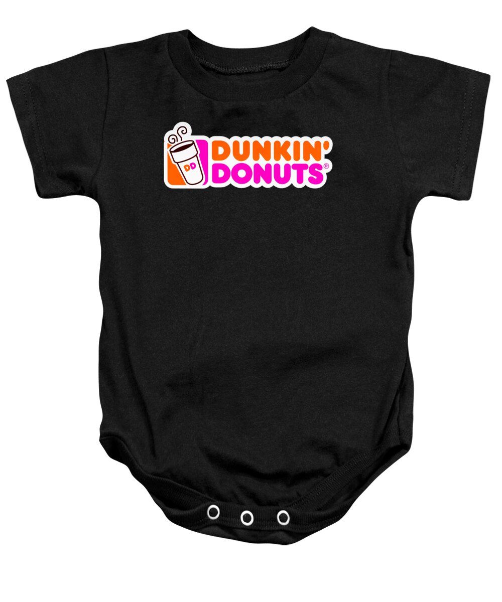 Dunkin Donuts Baby Onesie featuring the digital art Dunkin Donuts by Amara Vrako