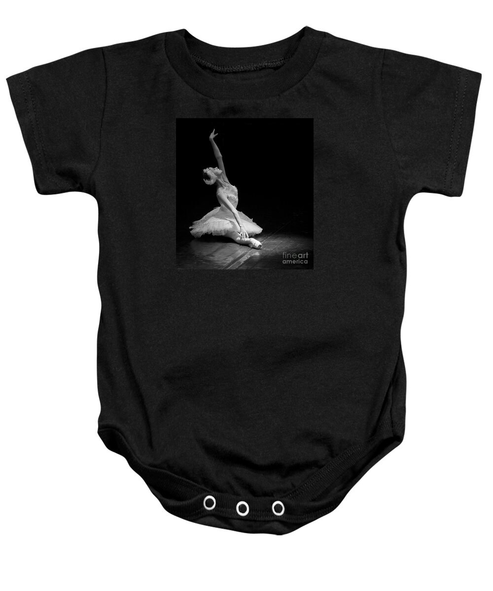 Dying Swan Baby Onesie featuring the photograph Dying Swan II. by Clare Bambers