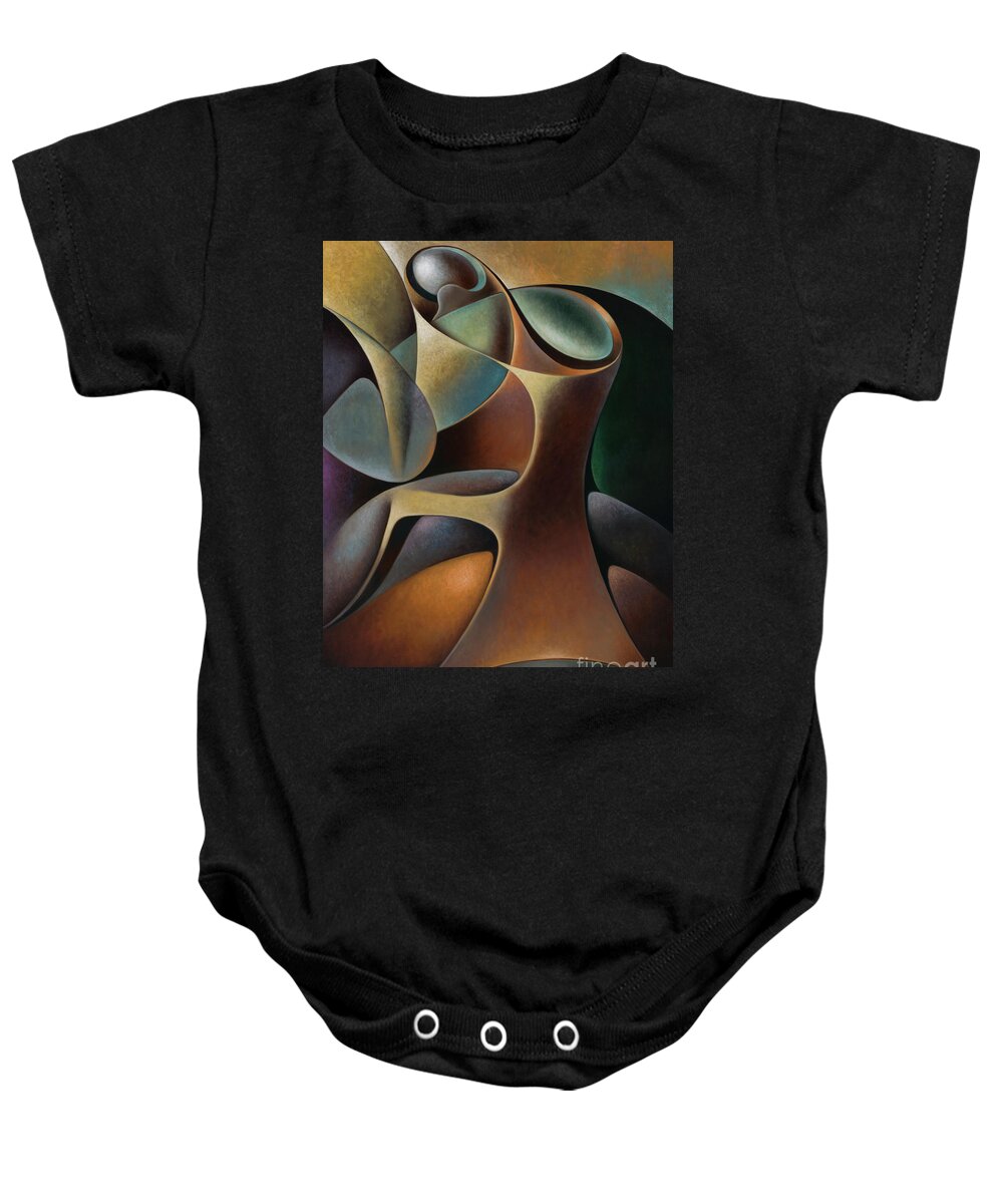 Chair Baby Onesie featuring the painting Dynamic Series #2 by Ricardo Chavez-Mendez