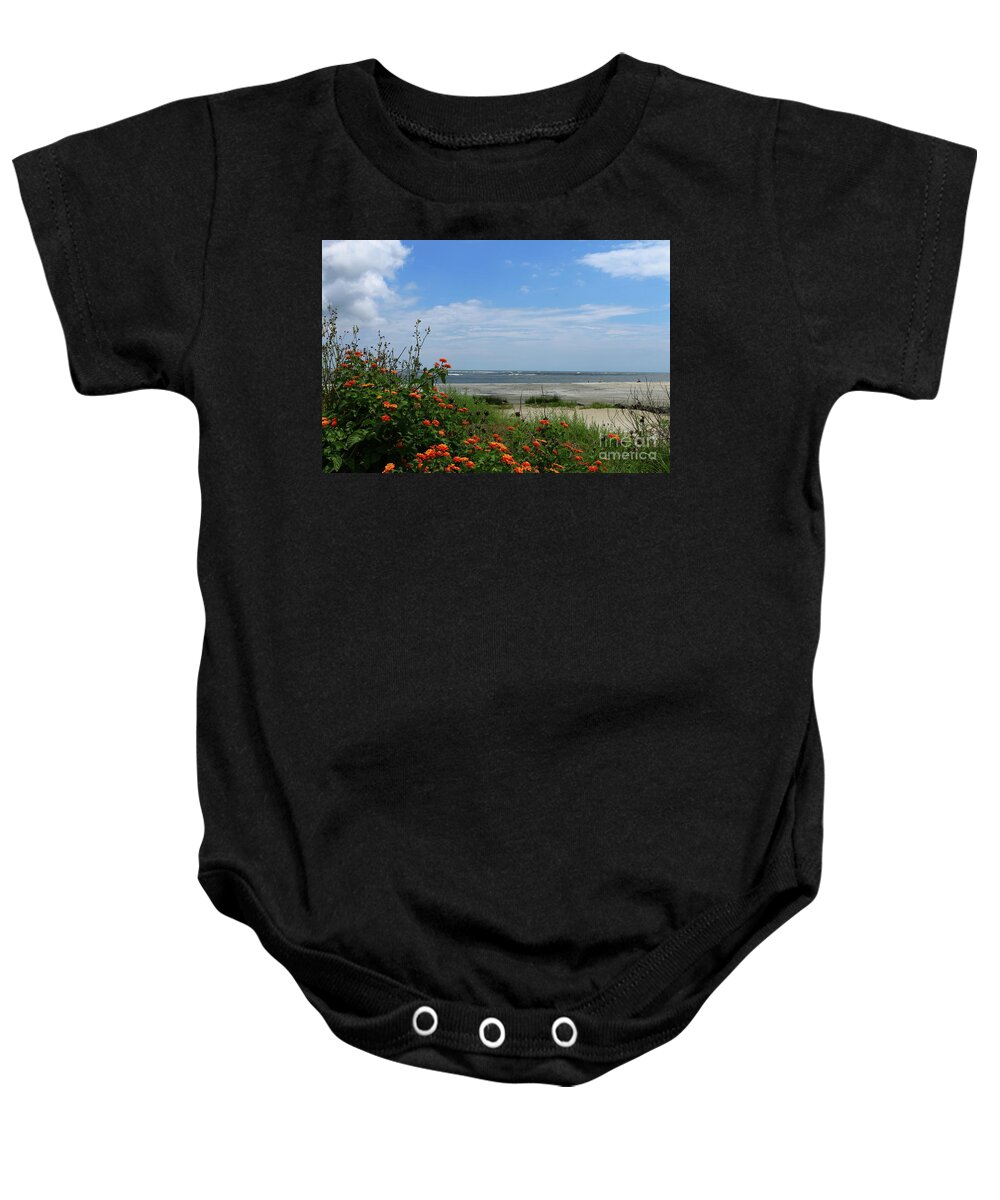 East Beach Baby Onesie featuring the photograph East Beach - Golden Isles by Christiane Schulze Art And Photography