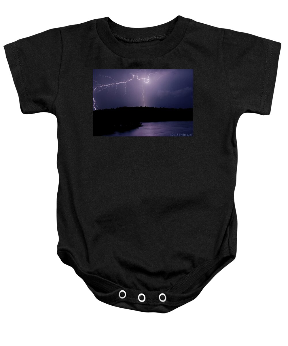 Cloud Baby Onesie featuring the photograph Electrified by TruImages Photography