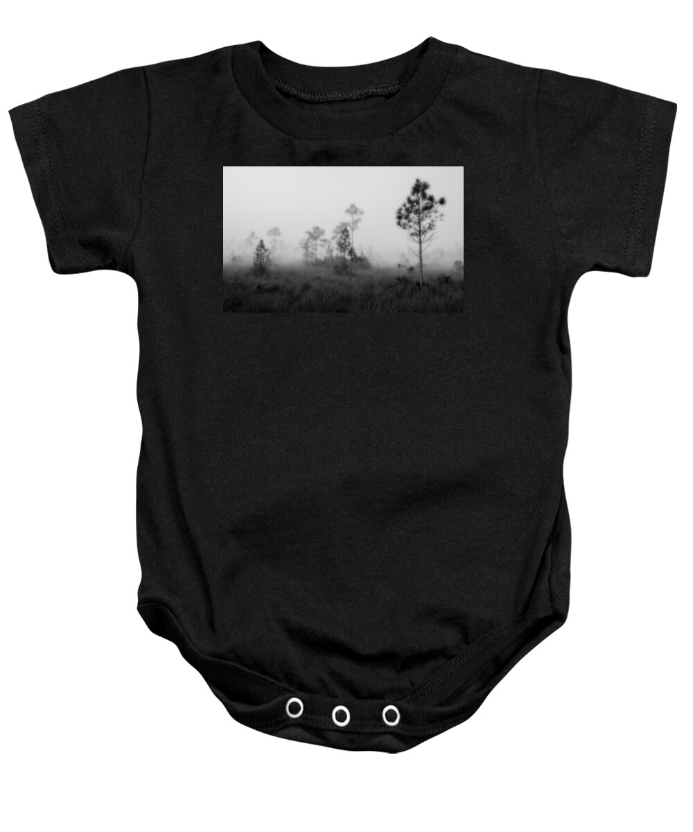 Everglades Baby Onesie featuring the photograph Everglades5106BW by Rudy Umans