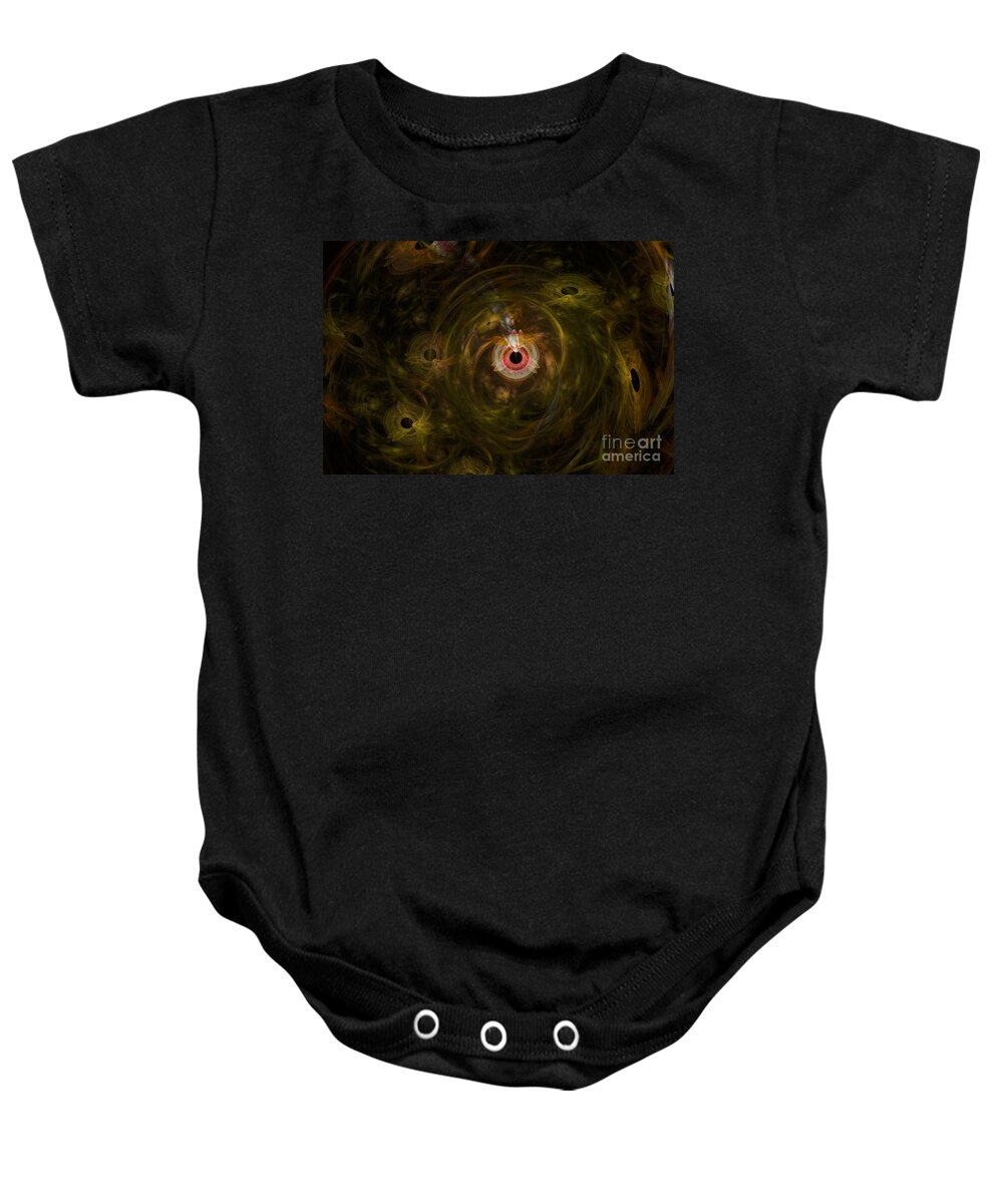 Art Baby Onesie featuring the digital art Eye see it all by Vix Edwards