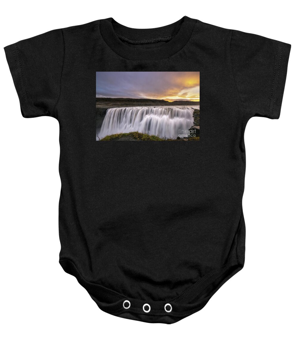 Dettifoss Baby Onesie featuring the photograph Face Of Dettifoss by Michael Ver Sprill