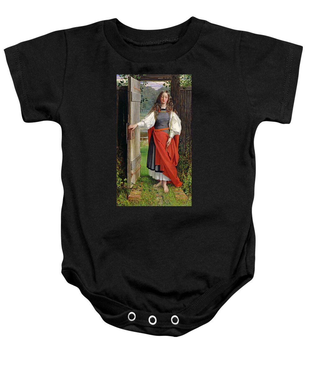 Female Baby Onesie featuring the painting Faith by George Dunlop Leslie