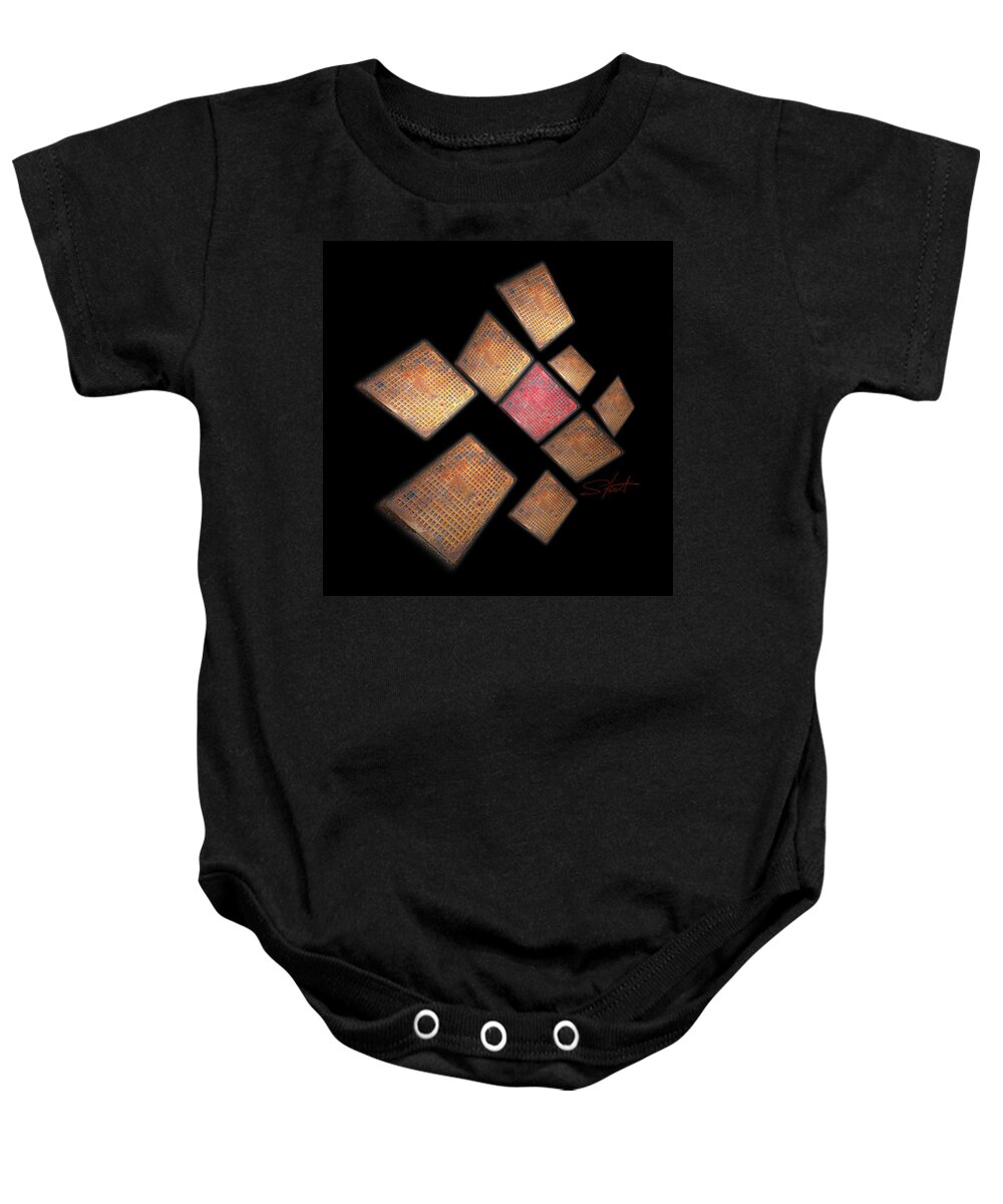 Explode Baby Onesie featuring the photograph Fallout by Charles Stuart
