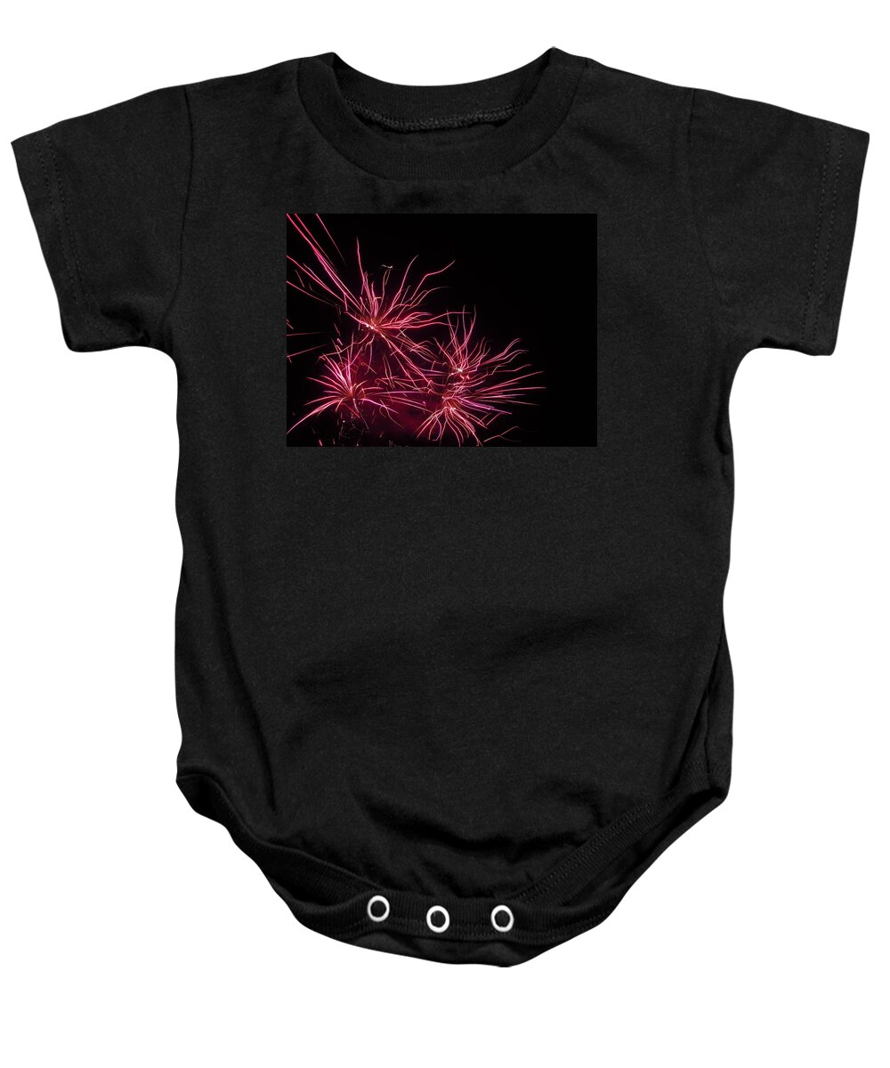 Fireworks Baby Onesie featuring the photograph Fireworks Seven by Nancy Griswold