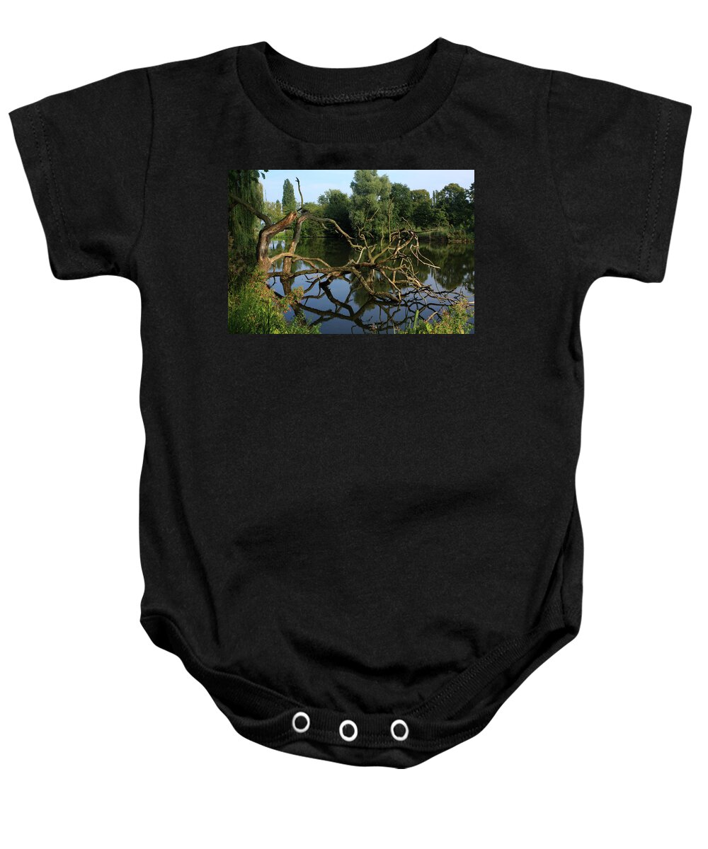 Green Baby Onesie featuring the photograph Flevopark, Amsterdam, The Netherlands by Aidan Moran