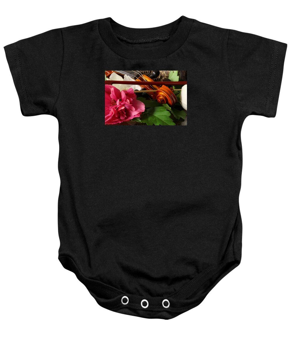 Violin Baby Onesie featuring the photograph Flower Song by Robert Och
