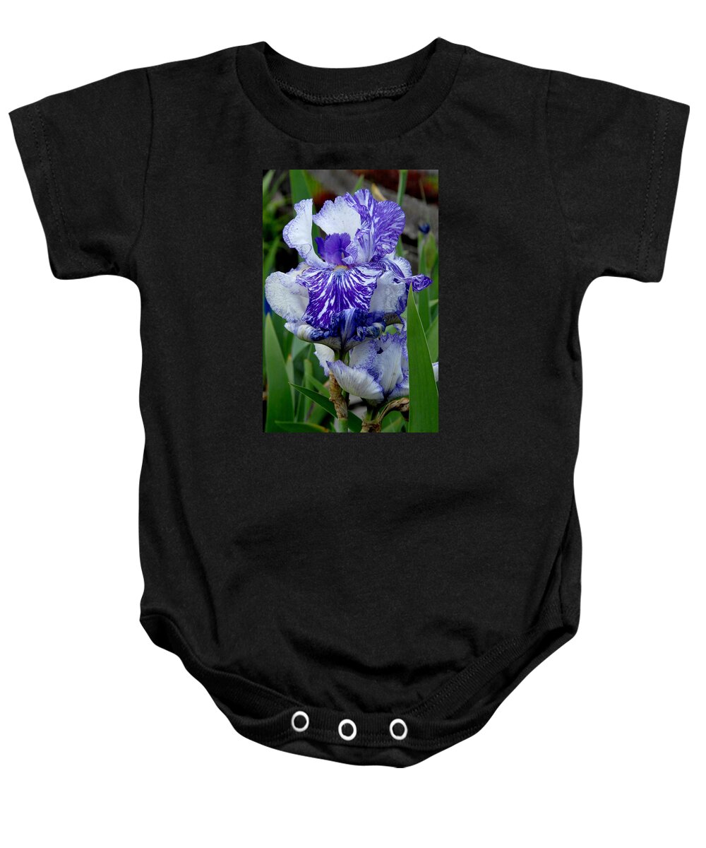 Iris Flower Baby Onesie featuring the photograph Flowers 735 by Joyce StJames