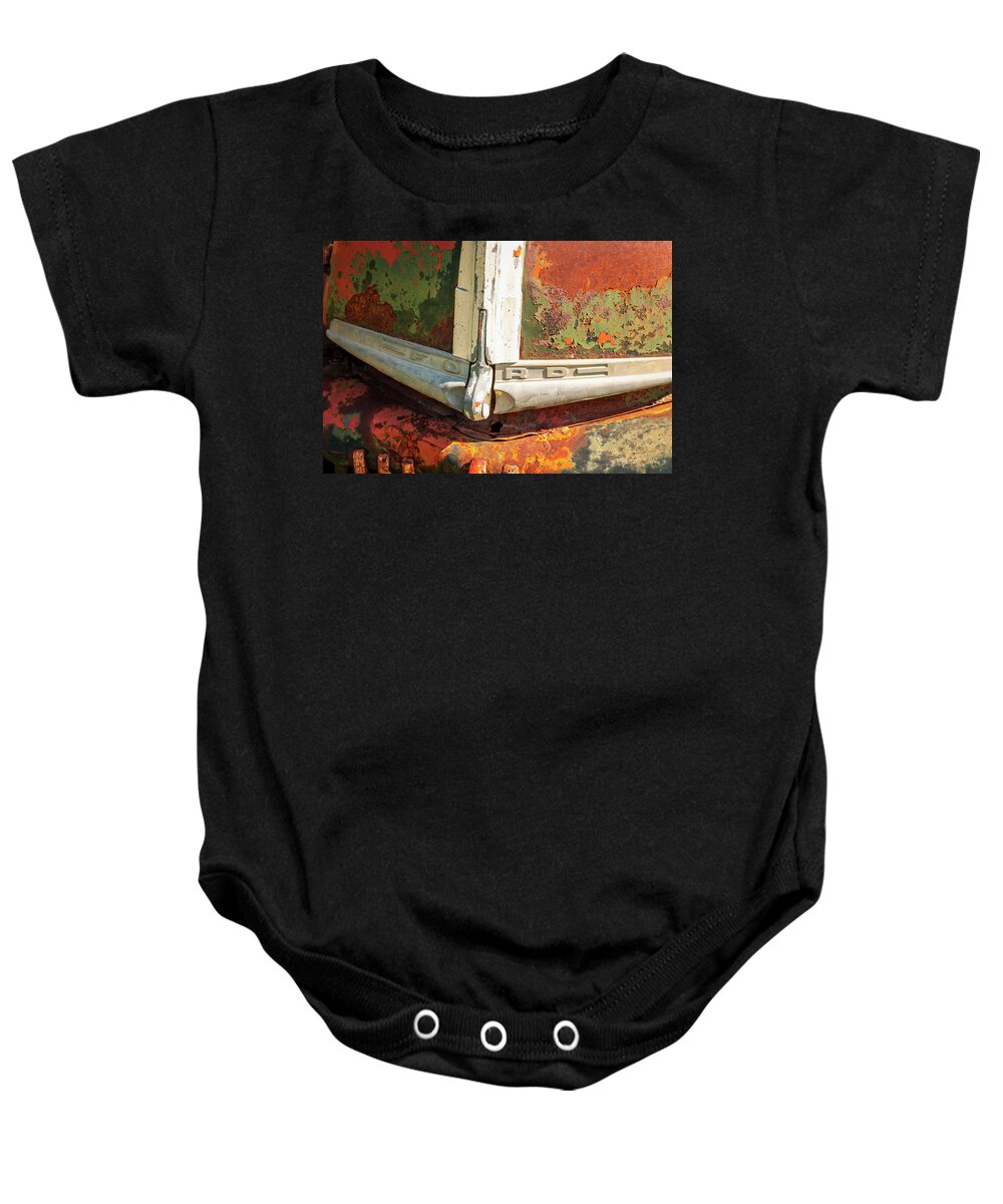 Ghost Town Baby Onesie featuring the photograph Ford Truck by Jeff Phillippi