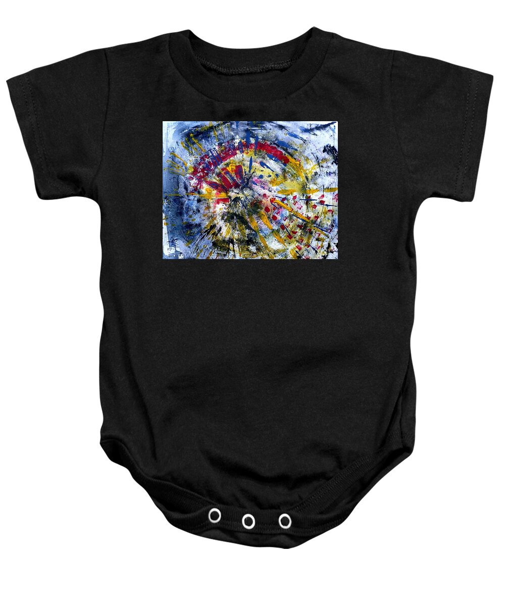 Painting Baby Onesie featuring the painting Frequency by 'REA' Gallery