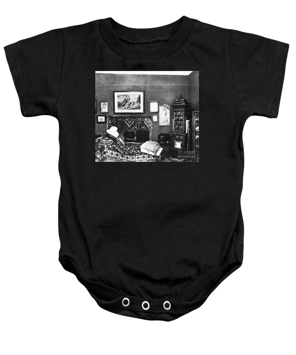 Science Baby Onesie featuring the photograph Freuds Consulting Room by Science Source